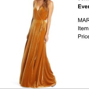 Jenny Yoo Andi Velvet Wrap Evening Gown